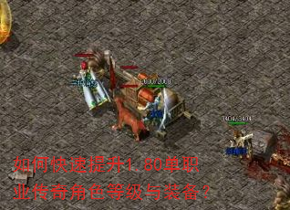 如何快速提升1.80单职业传奇角色等级与装备? 如何快速提升1.80单职业传奇角色等级与装备?